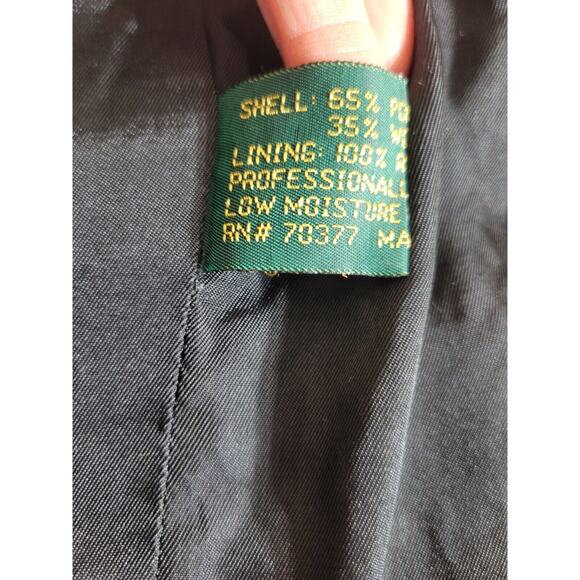 Shabby Chic HOBO Boho Gray Two-Button Patched Crochet Brooch Jacket Women's 45" - Picture 14 of 16